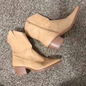 Tan Leather Ankle Boots